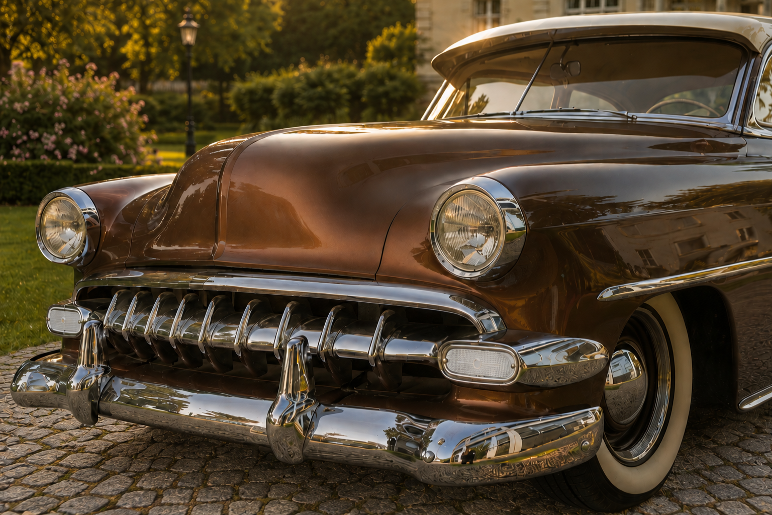 Detailansicht der Front des Chevrolet Bel Air