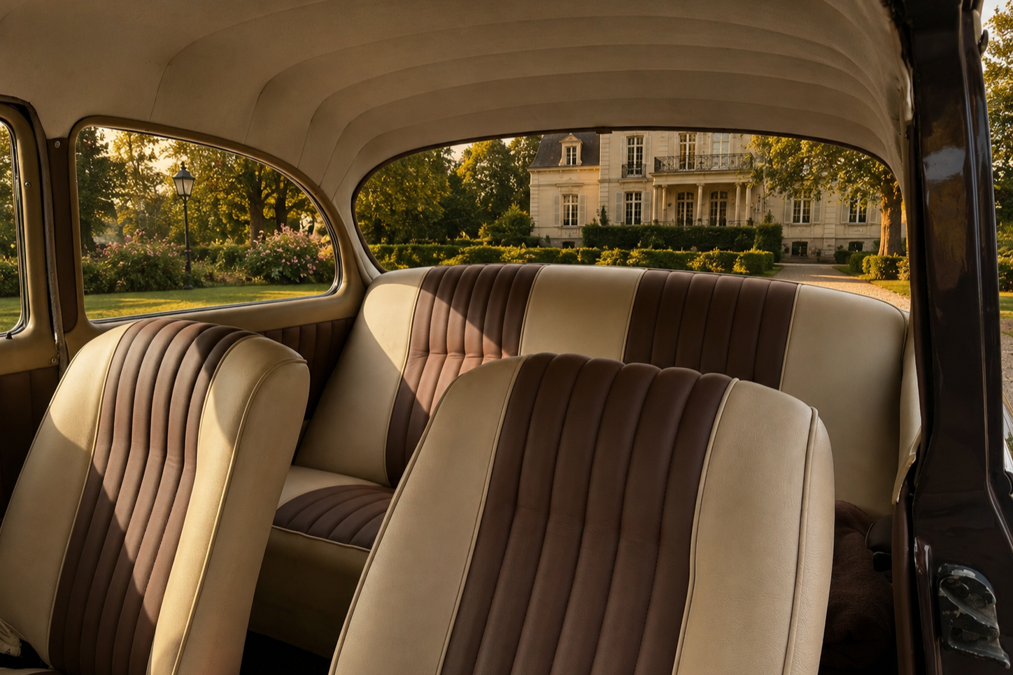 Braun-beige Innenausstattung des Chevrolet Bel Air